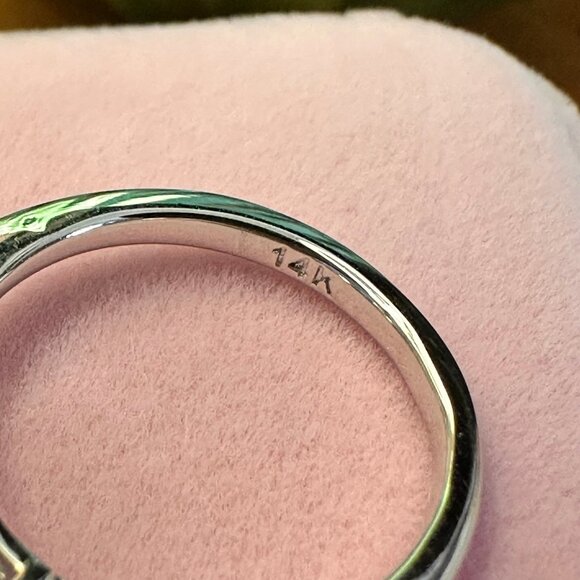 NEW 14k White Gold 4 Carat Moisssanite Ring, size 6.5 - Picture 6 of 12